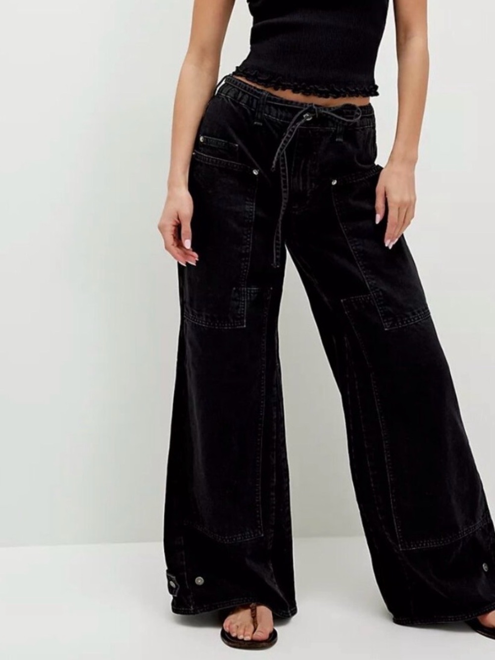 Free People CRVY Outlaw Wide-Leg Jeans